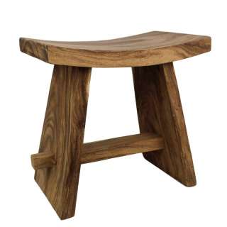 Sitzhocker aus Mungur Massivholz naturbelassen