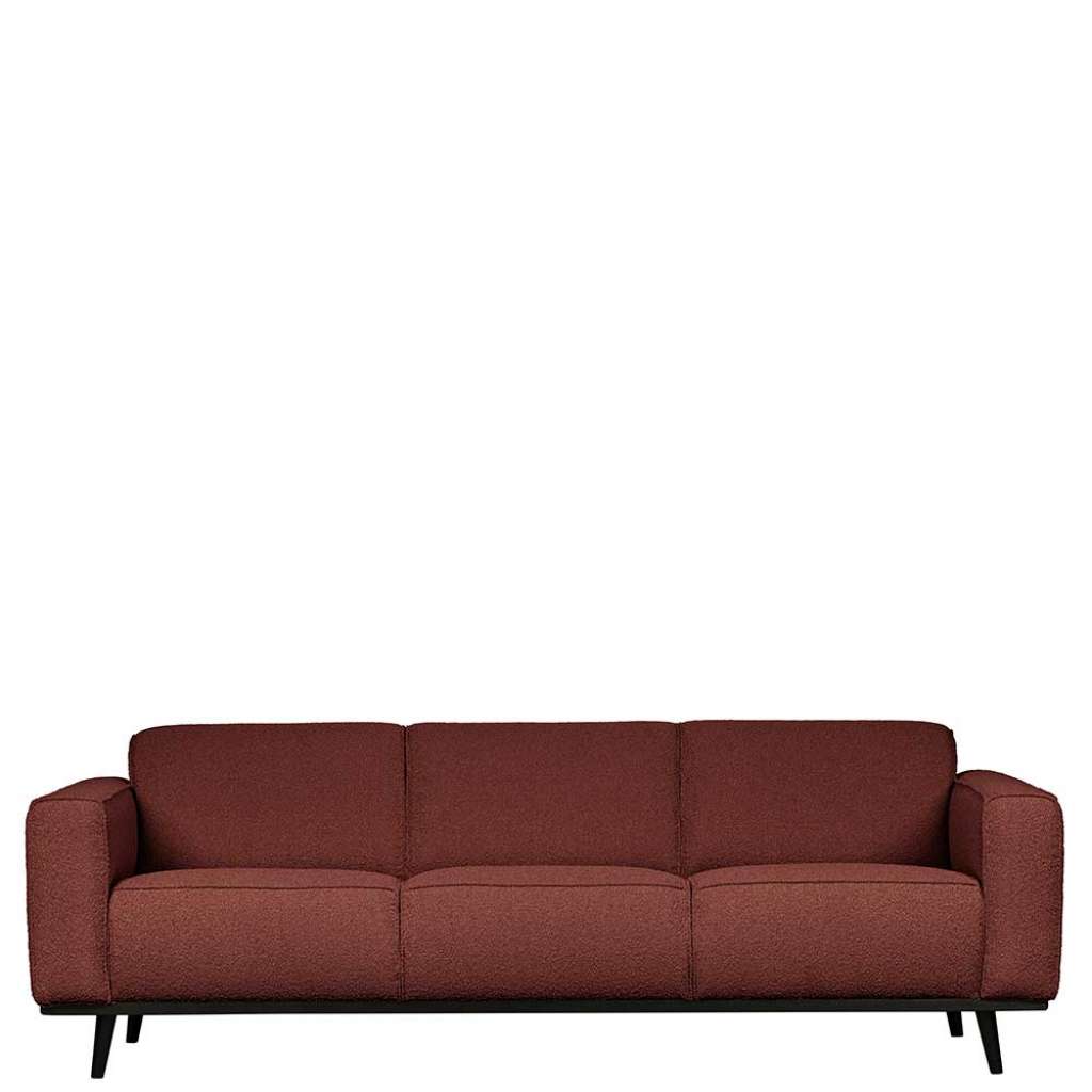 Stoff Sofa in Rotbraun 230 cm breit