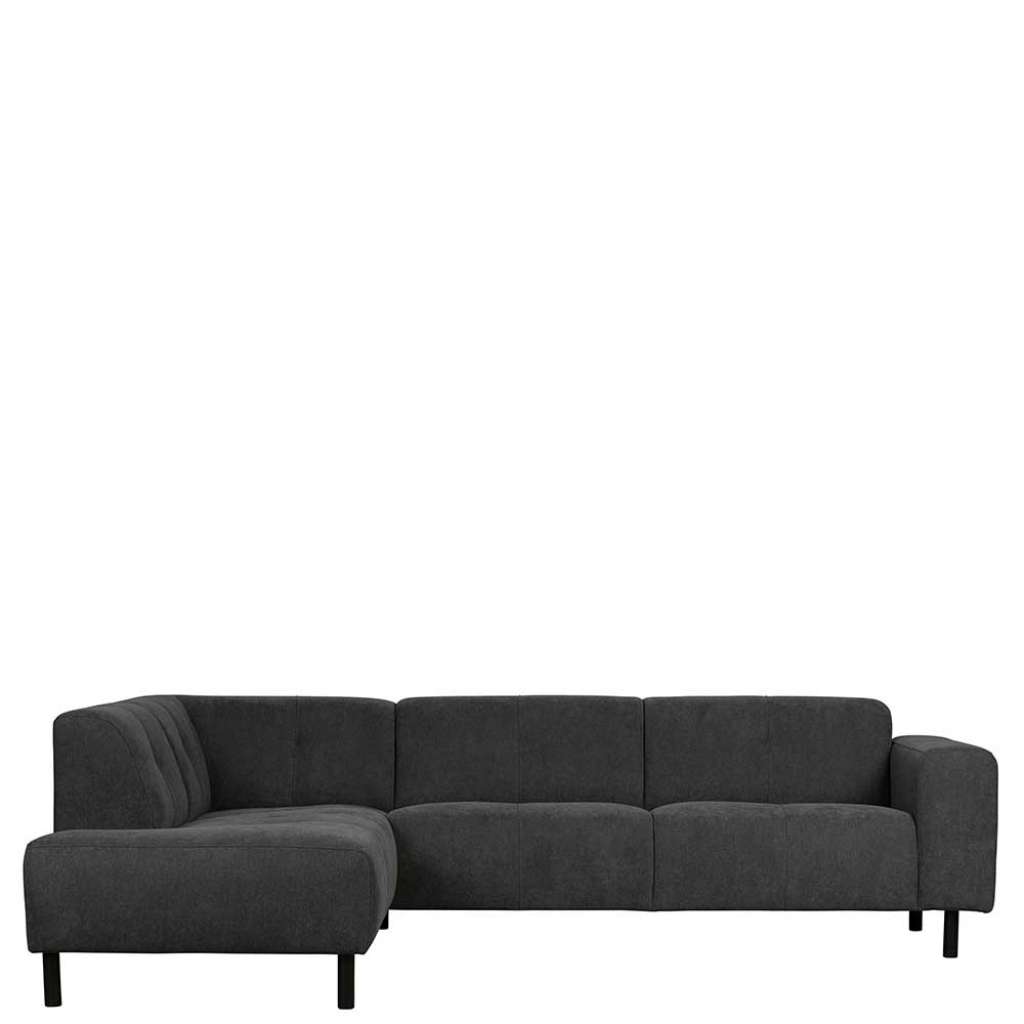 Couchecke in Anthrazit Chenillegewebe 275 cm breit
