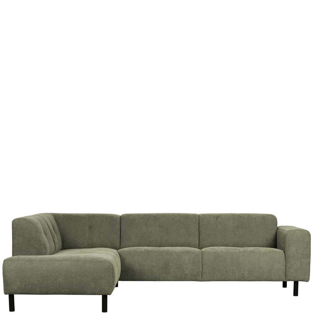 Eckcouch in Graugrün Chenillegewebe 275 cm breit