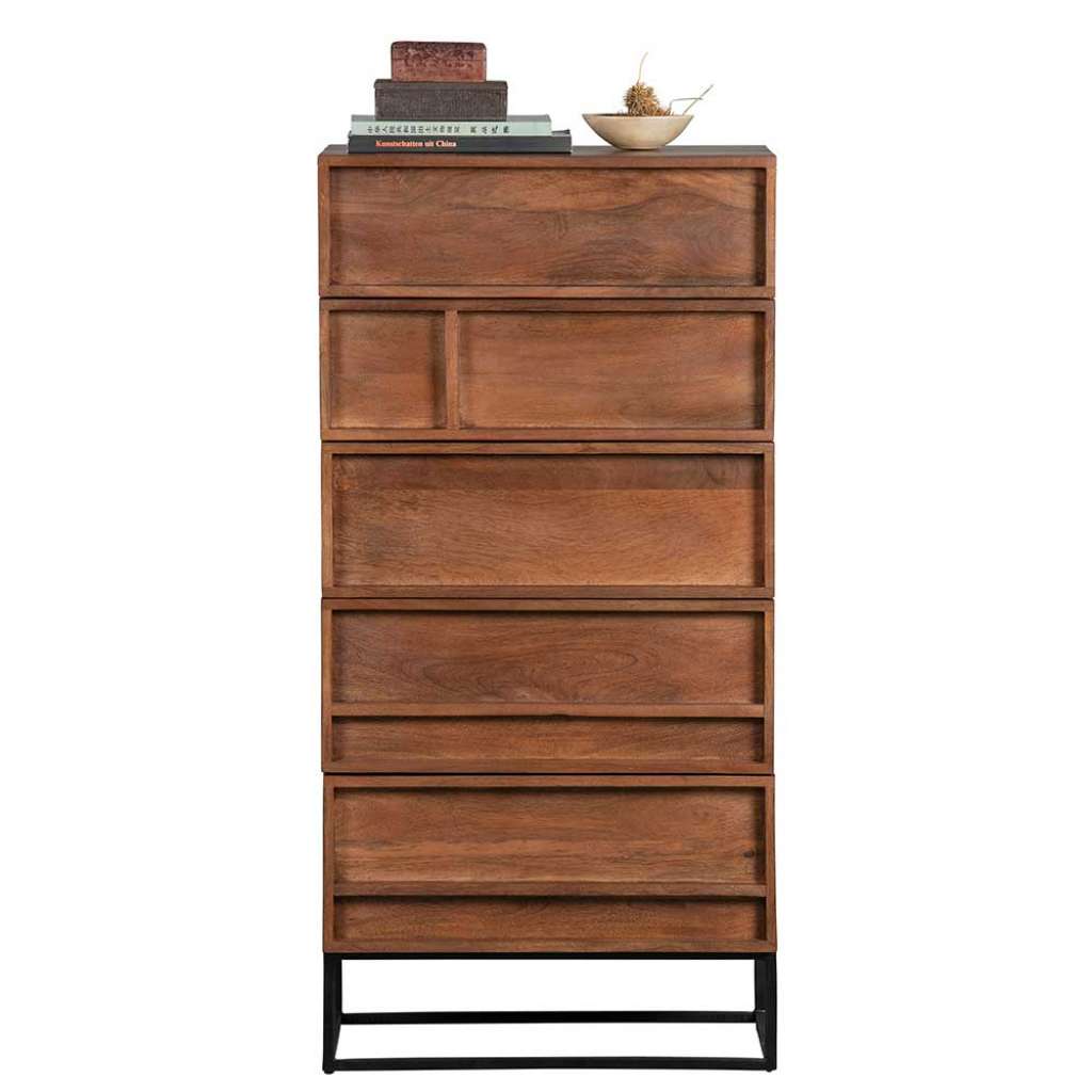 Vollholzkommode aus Mangobaum Massivholz 60 cm breit