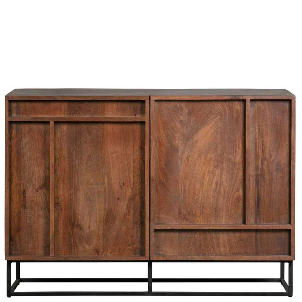 Wohnzimmerkommode aus Mangobaum Massivholz 75 cm hoch