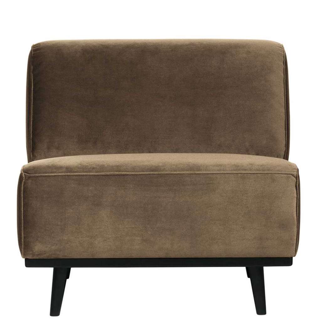 Polstersessel in Taupe Samt 45 cm Sitzhöhe