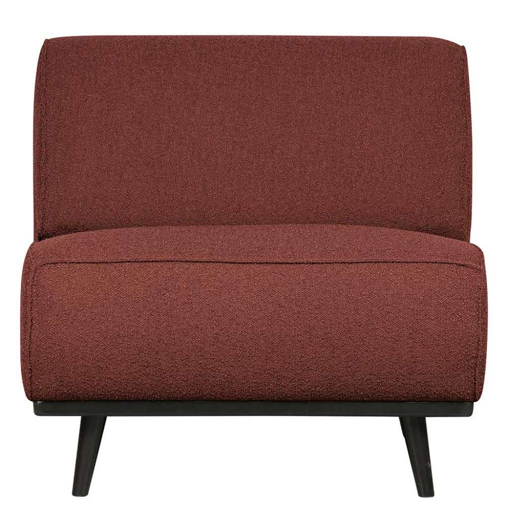Wohnzimmer Sessel in Rotbraun Stoff Federkern