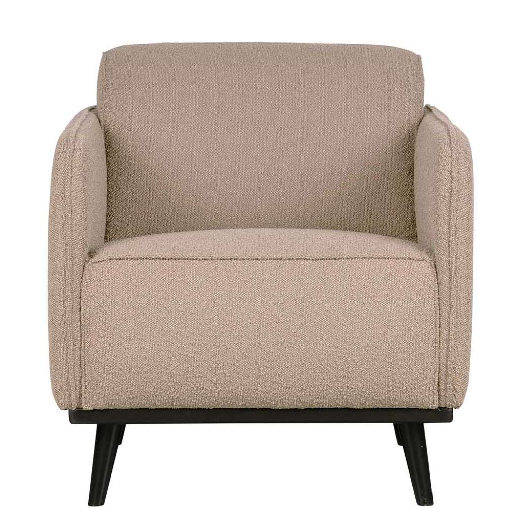 Sessel in Beige Stoff Federkern