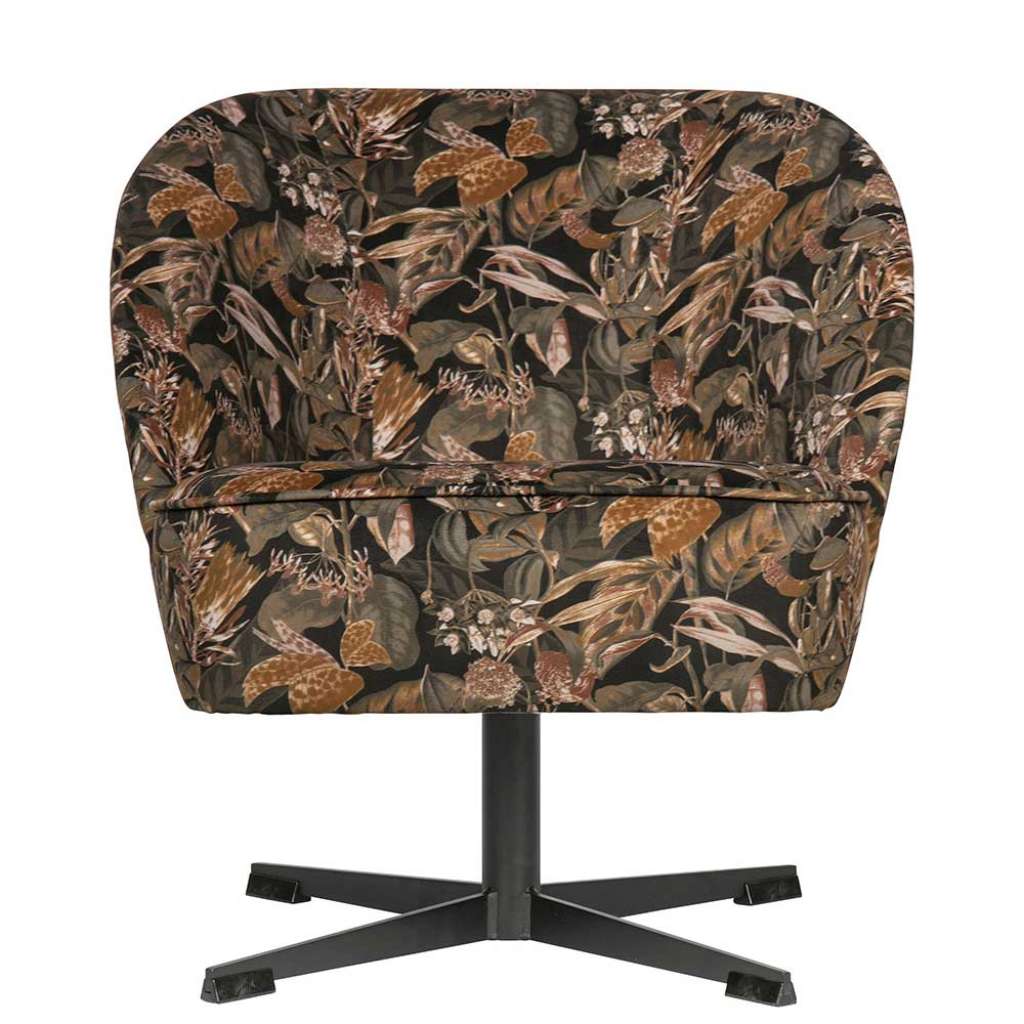 Retrosessel floral gemustert drehbar