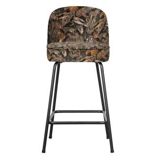 Designbarhocker mit floralem Muster Retro Look