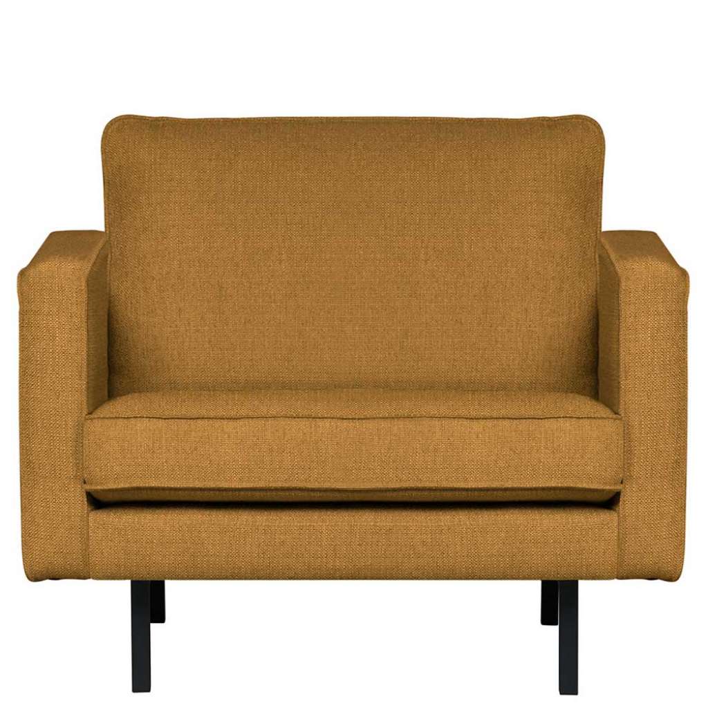 Wohnzimmersessel in Hellbraun Webstoff Retrostil