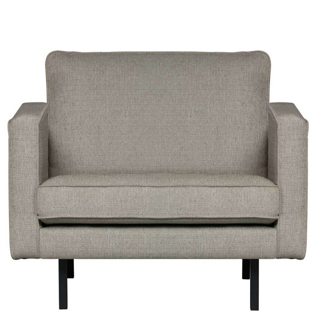 Polstersessel in Hellbraun Webstoff 105 cm breit