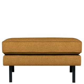 Couchhocker in Hellbraun Webstoff 45 cm Sitzhöhe