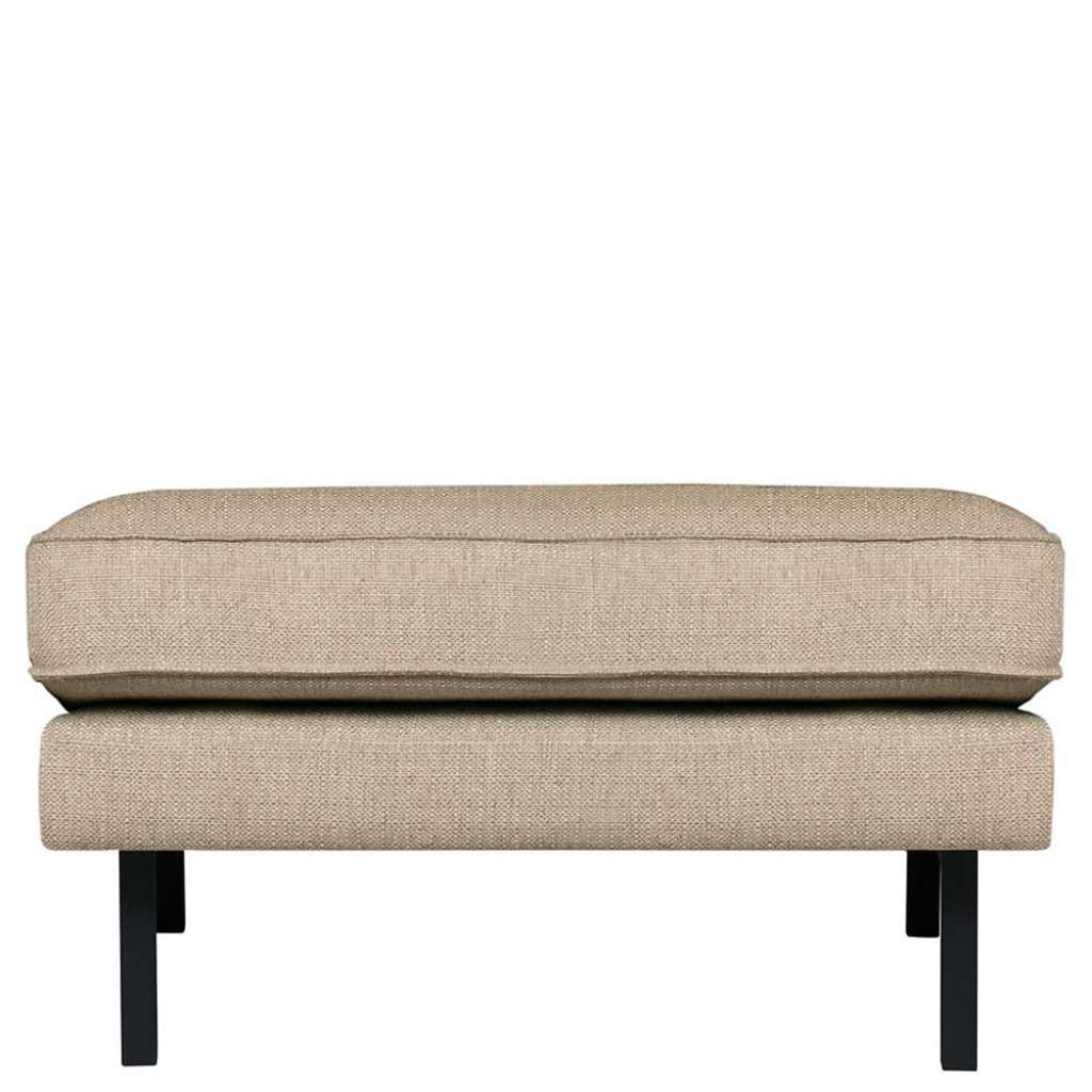 Sitzhocker in Beigegrau Webstoff 45 cm Sitzhöhe