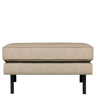 Sitzhocker in Beigegrau Webstoff 45 cm Sitzhöhe