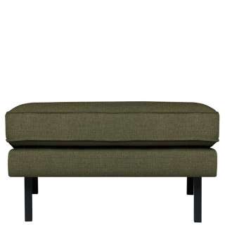 Couchhocker in Graugrün Webstoff Retrostil