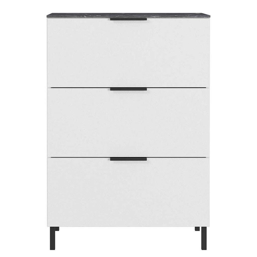 Kommode in Weiß und Grau Made in Germany