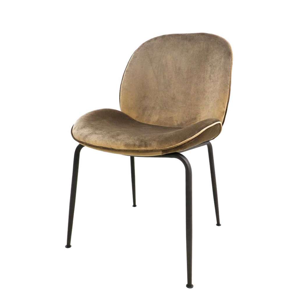 Polsterstühle in Olivgrün Samt Retro Design (4er Set)