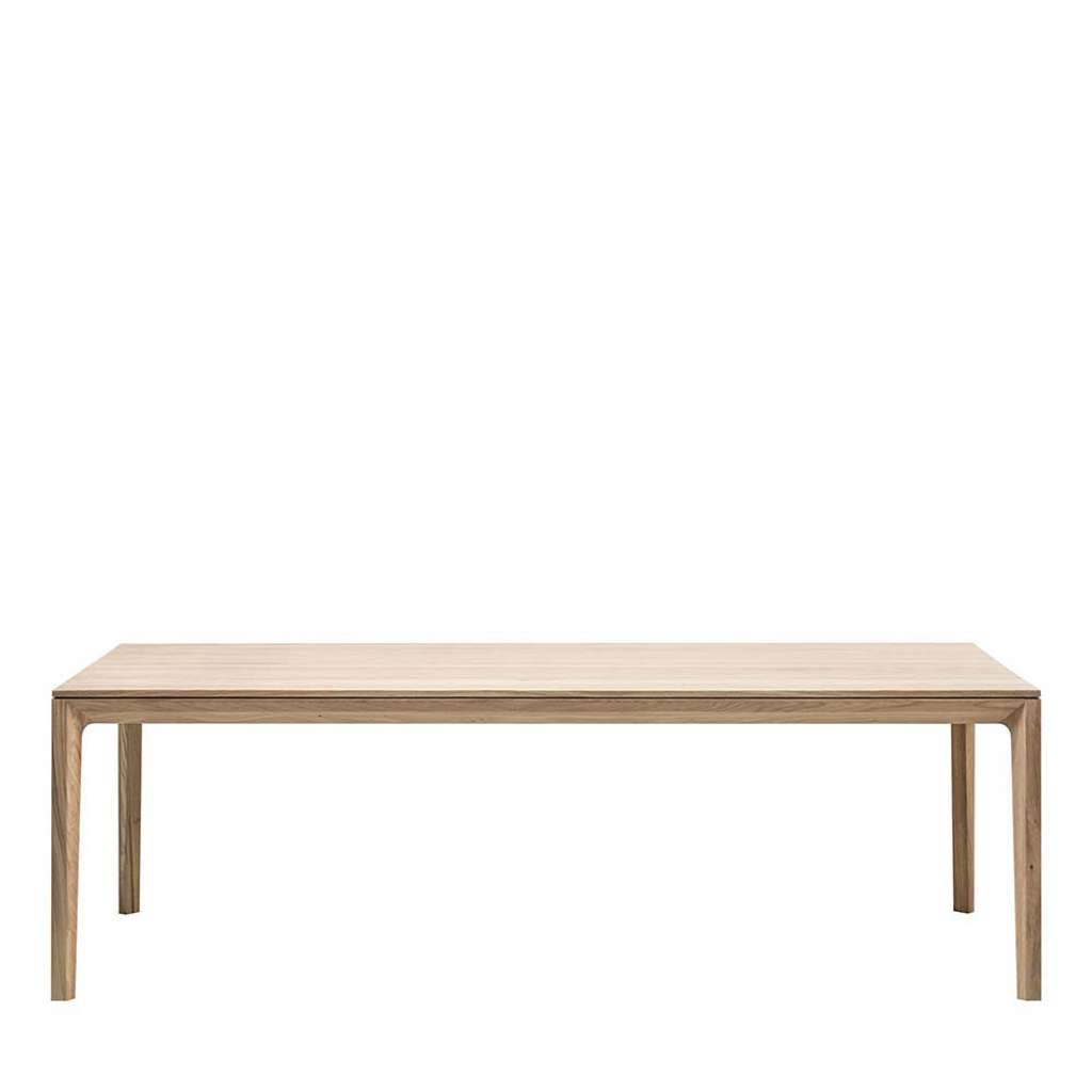Küchentisch aus Eiche massiv weiß geölt 75 cm hoch