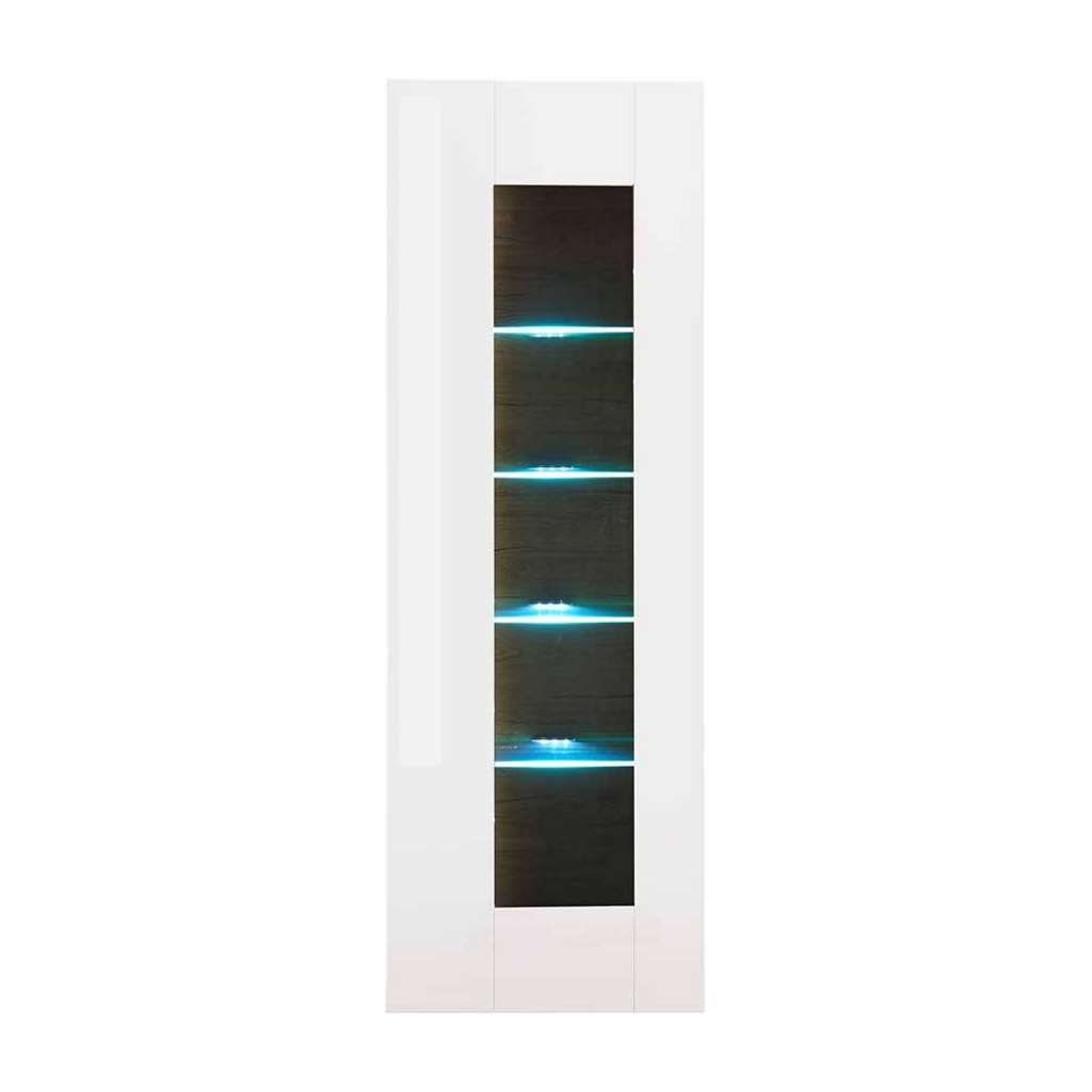 Vitrine in Hochglanz Weiß 45 cm breit