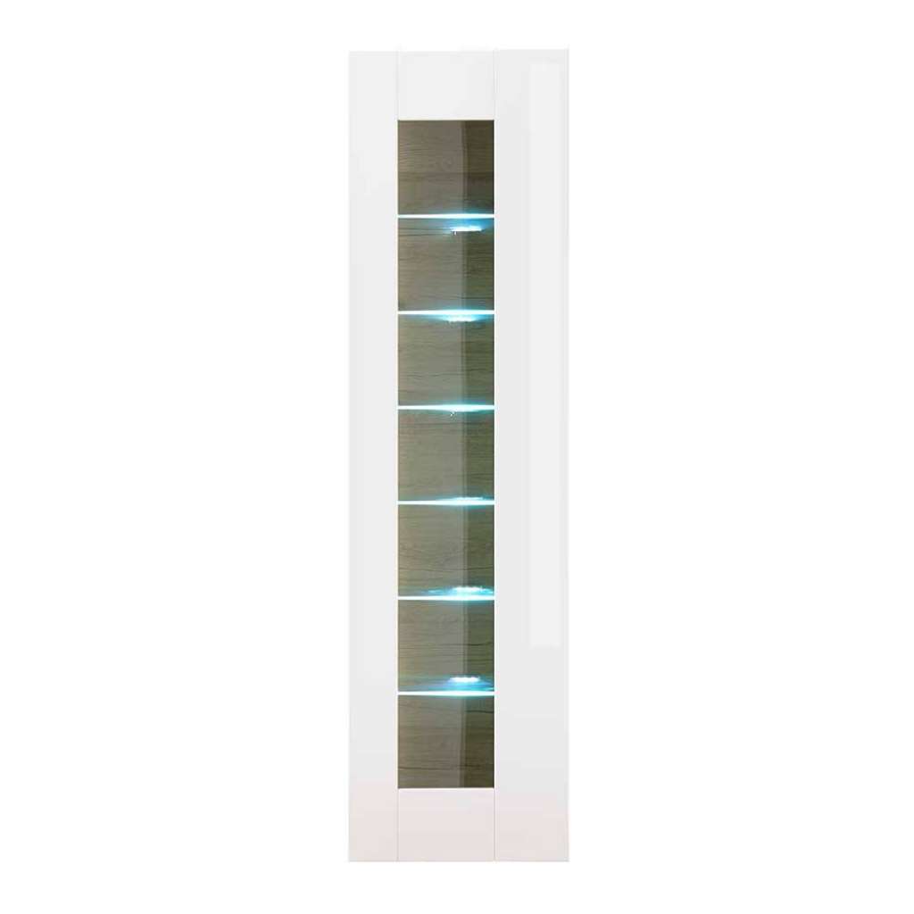 Hochglanzvitrine in Weiß 45 cm breit