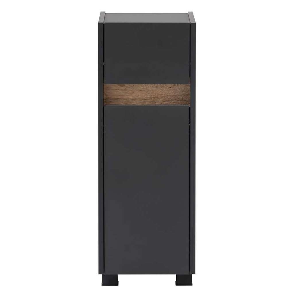 Bad Unterschrank in Anthrazit und Wildeiche Optik 85 cm hoch