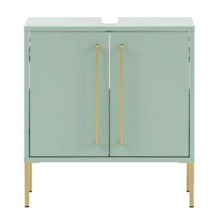 Waschkommode in Mintgrün und Goldfarben modern