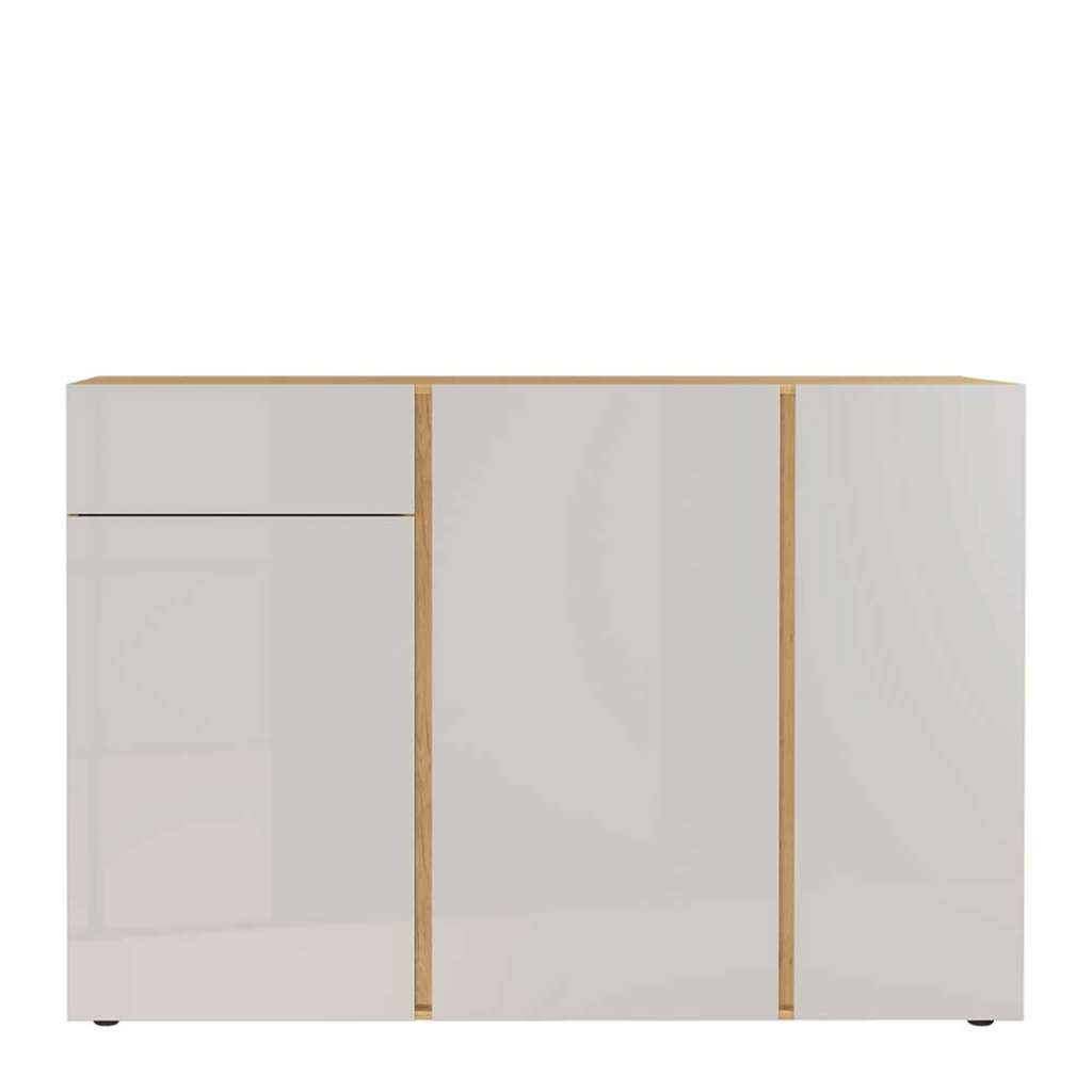Sideboard in Hellgrau und Wildeiche Optik 150 cm breit