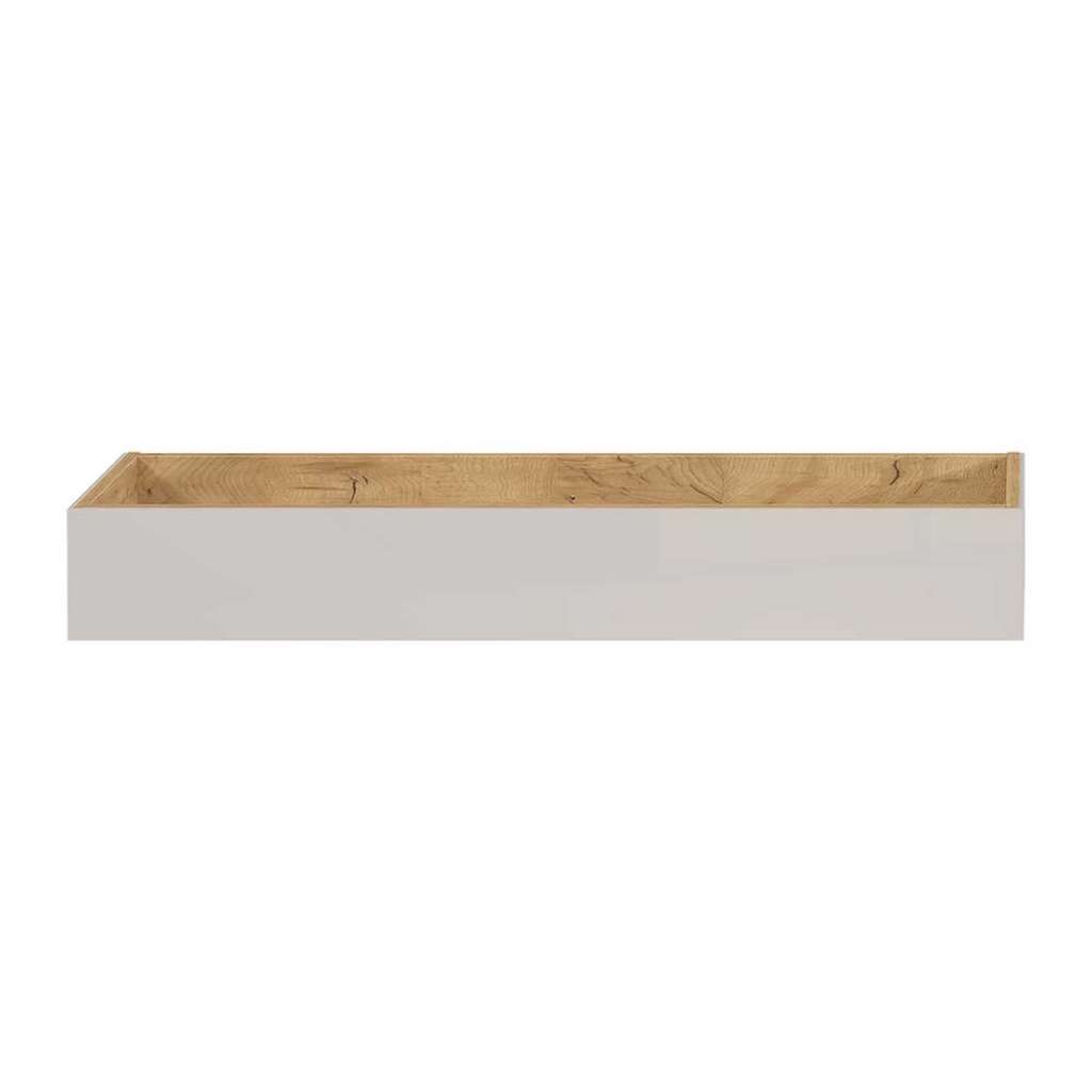 Wand Regal in Hellgrau und Wildeiche Optik Glas beschichtet