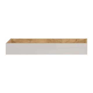Wand Regal in Hellgrau und Wildeiche Optik Glas beschichtet