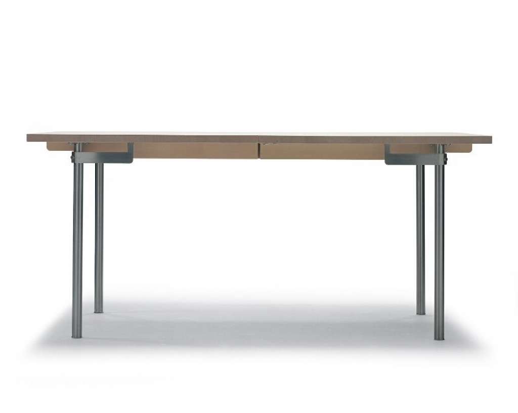 Carl Hansen - CH322 Tisch - Eiche - weißgeölt - Auszug für 2 Platten einschl. 1 Holzstützbein - indoor