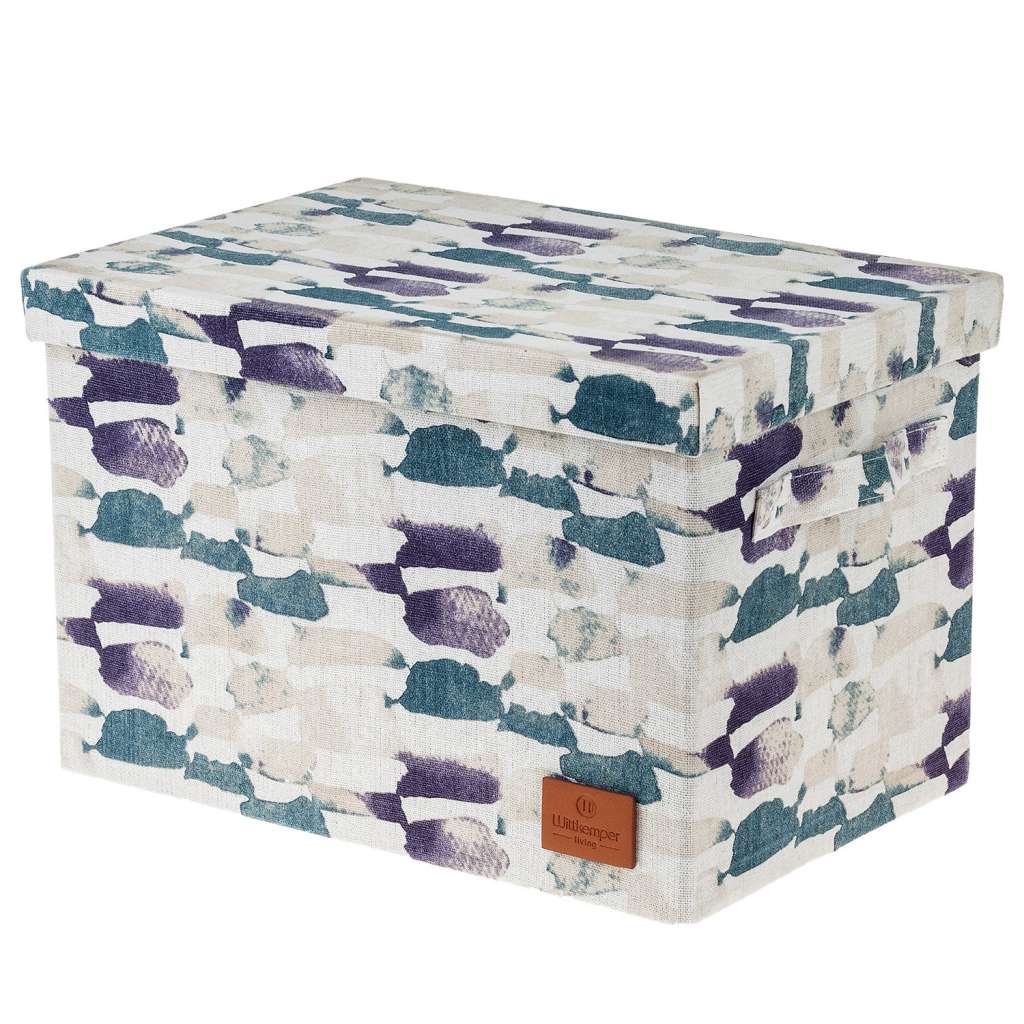 home24 Aufbewahrungsbox Aquarell II (2er-Set)