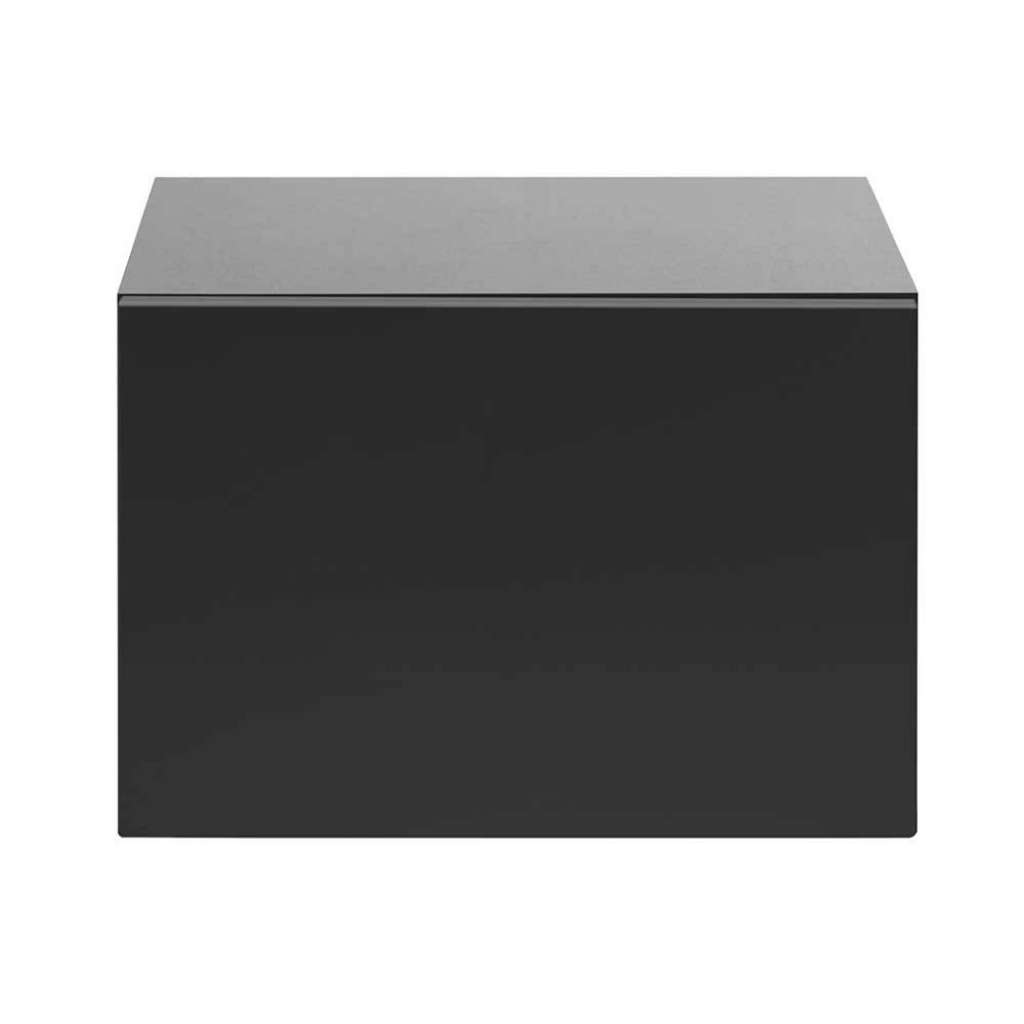 Beistellschrank in Schwarz Hochglanz 45 cm breit