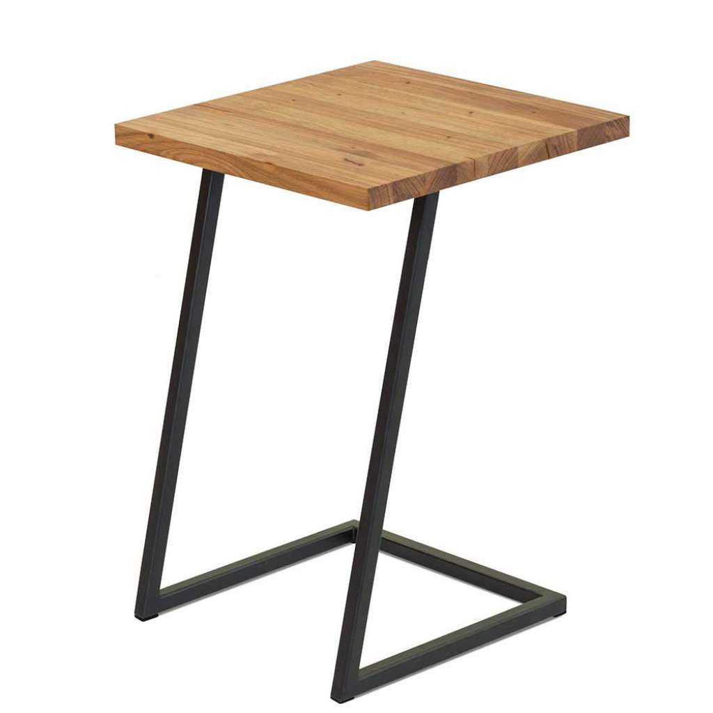 Anstelltisch aus Eiche Altholz und Eisen 40 cm breit