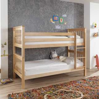 Etagenbett aus Buche Massivholz 160 cm hoch