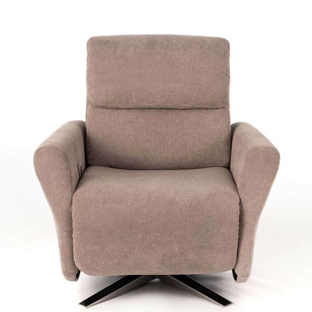 Entspannungssessel in Beige Webstoff drehbar