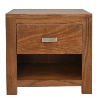 Nachtschrank aus Akazie Massivholz 40 cm breit