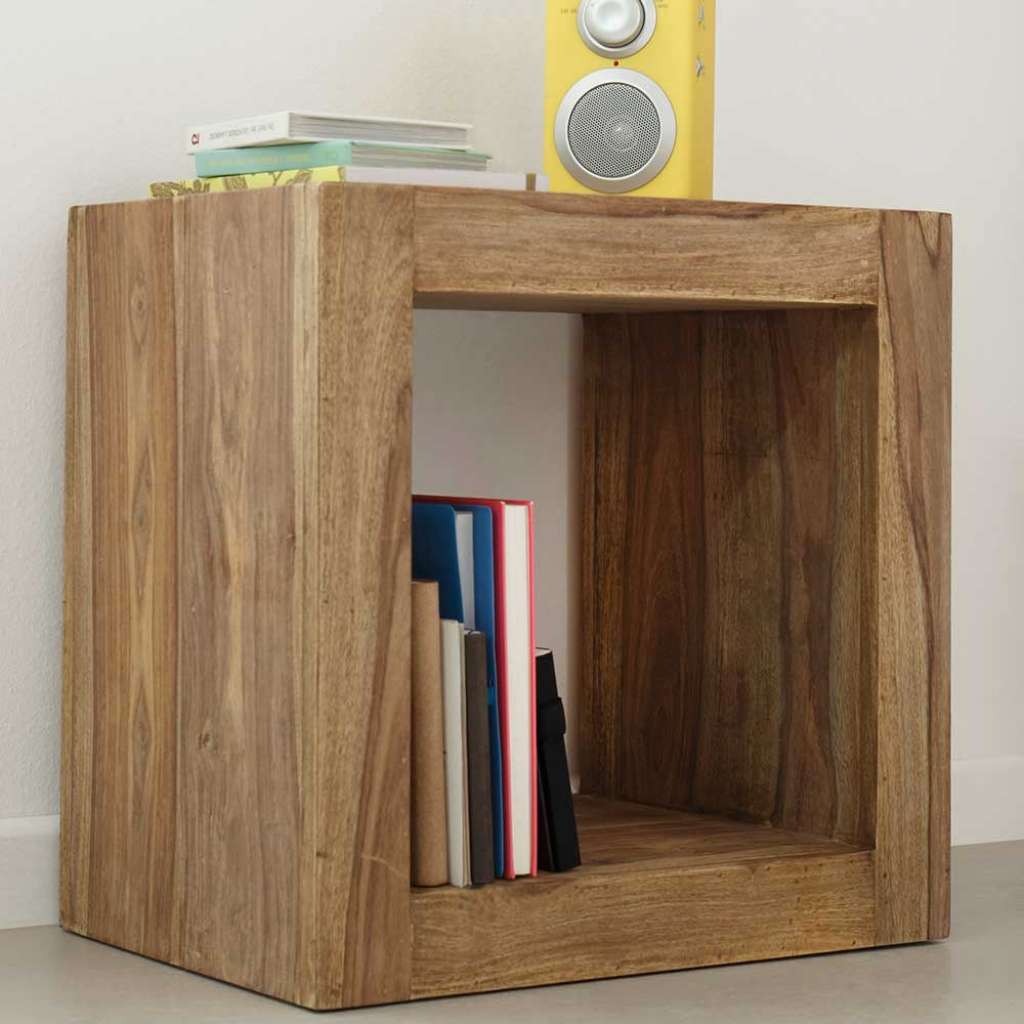 Mini Regal aus Sheesham Massivholz 45 cm breit