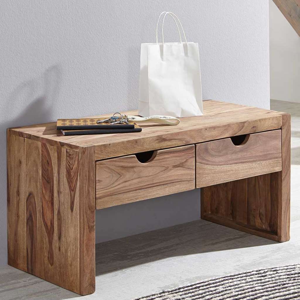 Konsole aus Sheesham Massivholz rustikalen Landhausstil