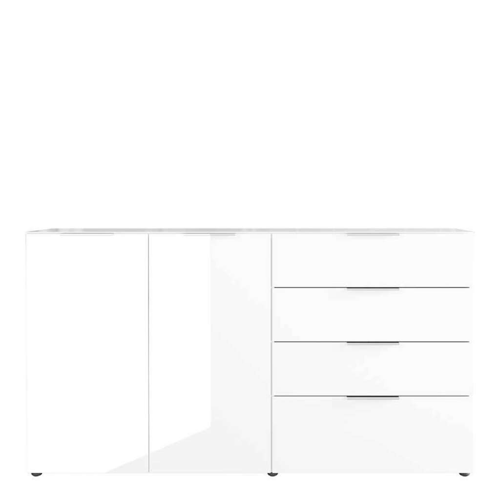 Sideboard in Weiß Glas beschichtet Made in Germany
