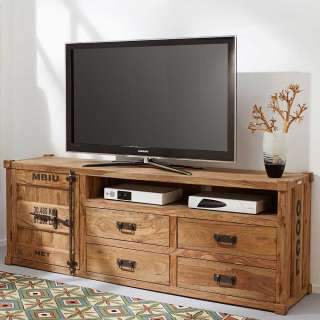 Fernseher Schrank aus Sheesham Massivholz 65 cm hoch