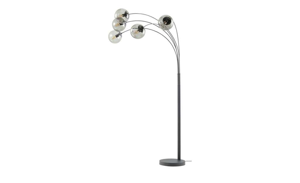 Trio Bogenleuchte, 5-flammig, anthrazit/ Rauchglas ¦ grau Lampen & Leuchten > Innenleuchten > Stehlampen - Höffner