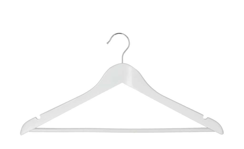 levelone Kleiderbügel, 5er-Set ¦ weiß ¦ Metall, Holz Aufbewahrung > Kleiderbügel - Höffner