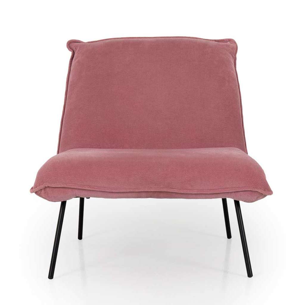 Sessel in Rosa Cord Skandi Design