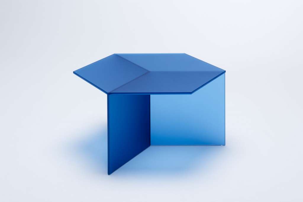 NEO/CRAFT - Isom Square Beistelltisch - blau - indoor