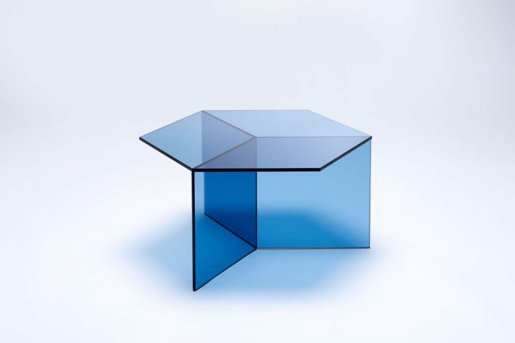 NEO/CRAFT - Isom Square Beistelltisch - blau - indoor