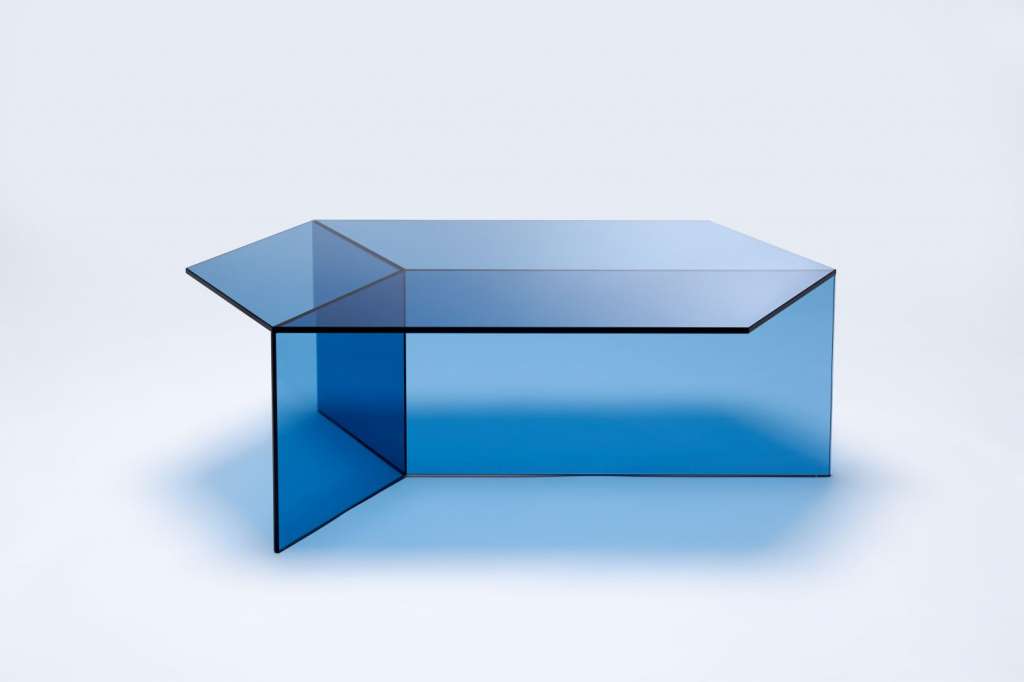 NEO/CRAFT - Isom Oblong Beistelltisch - blau - indoor