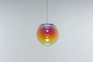 NEO/CRAFT - Iris Globe Pendelleuchte - blau/orange - indoor