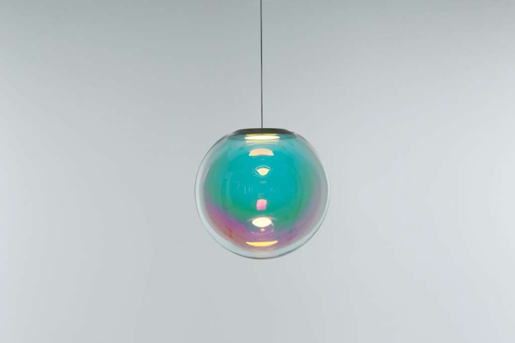 NEO/CRAFT - Iris Globe Pendelleuchte - pink/grün - indoor