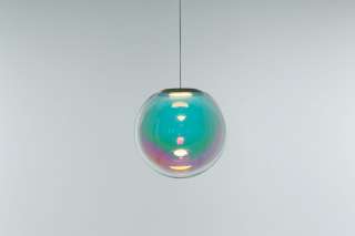 NEO/CRAFT - Iris Globe Pendelleuchte - pink/grün - indoor