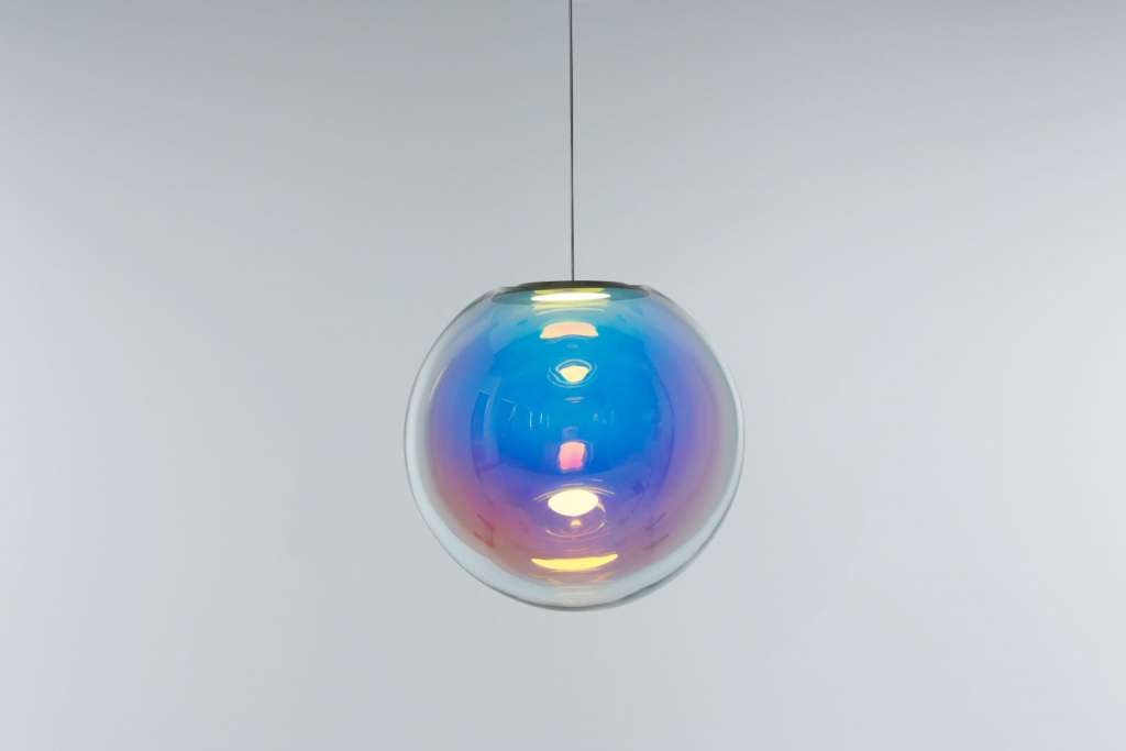 NEO/CRAFT - Iris Globe Pendelleuchte - gold/indigo - indoor