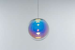 NEO/CRAFT - Iris Globe Pendelleuchte - gold/indigo - indoor