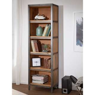 Esszimmer Regal aus Wildeiche Massivholz und Metall 40 cm tief